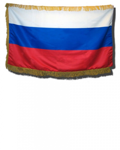 Флаг страны Россия с бахромой