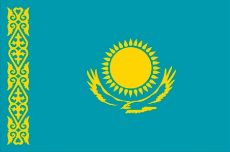 Флаг страны Казахстан