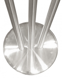 Основание для подставки напольной тройное металл под серебро