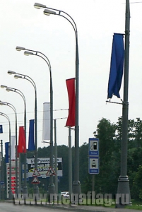 Флаги расцвечивания (ДСП) без символики на столбах освещения