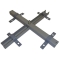 Основание для мобильных флагштоков крест (под бетонные плитки 30х30х7 8 шт) сталь Н702 (без плиток)