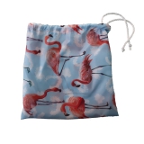 Сумка для чехла на чемодан Фламинго синий